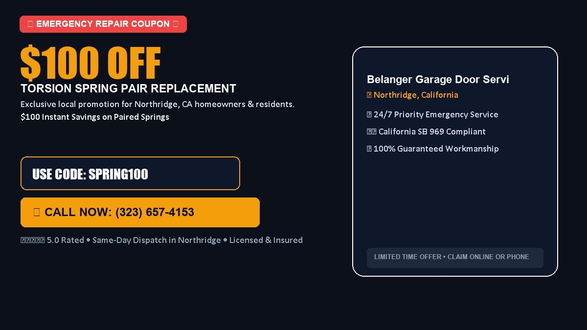 Belanger Garage Door Service $100 OFF Dual Torsion Spring Replacement